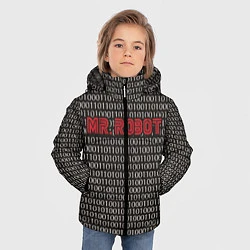 Куртка зимняя для мальчика Mr. Robot: Binary code, цвет: 3D-светло-серый — фото 2