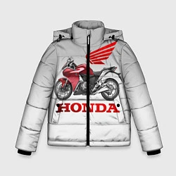 Куртка зимняя для мальчика Honda 2, цвет: 3D-красный