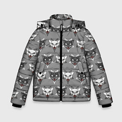 Куртка зимняя для мальчика Злые котики, цвет: 3D-светло-серый