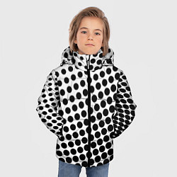 Куртка зимняя для мальчика Белый в горошек, цвет: 3D-светло-серый — фото 2