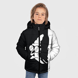 Куртка зимняя для мальчика Grandfather: Black & White, цвет: 3D-черный — фото 2