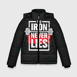Куртка зимняя для мальчика The iron never lies, цвет: 3D-светло-серый