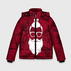 Куртка зимняя для мальчика Санта хипстер, цвет: 3D-красный