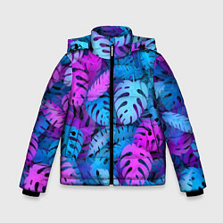 Зимняя куртка для мальчика Сине-розовые тропики