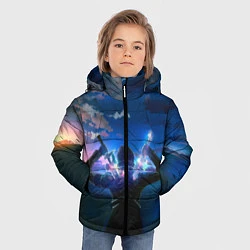 Куртка зимняя для мальчика Мастера меча онлайн, цвет: 3D-черный — фото 2