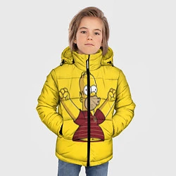 Куртка зимняя для мальчика Гомер-болельщик, цвет: 3D-светло-серый — фото 2