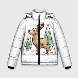 Зимняя куртка для мальчика Оленёнок Рудольф