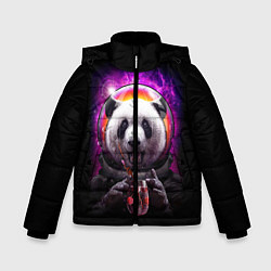 Куртка зимняя для мальчика Panda Cosmonaut, цвет: 3D-черный