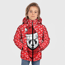 Куртка зимняя для мальчика Панда Клаус, цвет: 3D-красный — фото 2