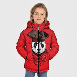 Куртка зимняя для мальчика Панда пират, цвет: 3D-черный — фото 2