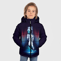 Куртка зимняя для мальчика Космический скейтбордист, цвет: 3D-черный — фото 2