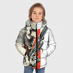 Куртка зимняя для мальчика Metal gear solid 3, цвет: 3D-красный — фото 2