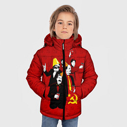 Куртка зимняя для мальчика Communist Party, цвет: 3D-черный — фото 2