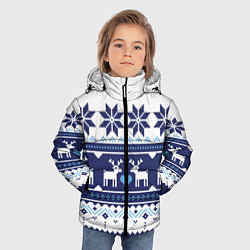 Куртка зимняя для мальчика Скандинавские олени, цвет: 3D-черный — фото 2