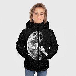 Куртка зимняя для мальчика Начало ночи, цвет: 3D-черный — фото 2