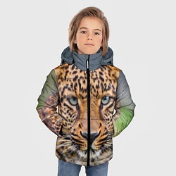 Куртка зимняя для мальчика Грустный леопард, цвет: 3D-светло-серый — фото 2