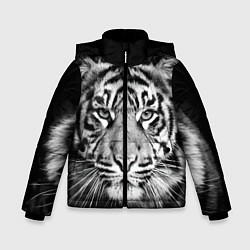 Куртка зимняя для мальчика Мордочка тигра, цвет: 3D-черный