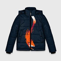 Куртка зимняя для мальчика Хитрая лисичка, цвет: 3D-черный