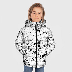 Куртка зимняя для мальчика Чёрные брызги, цвет: 3D-черный — фото 2