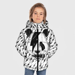 Куртка зимняя для мальчика Панда вокалист, цвет: 3D-черный — фото 2