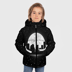 Куртка зимняя для мальчика Лунные объятия, цвет: 3D-светло-серый — фото 2