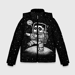 Куртка зимняя для мальчика Панда лунатик, цвет: 3D-черный