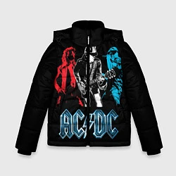 Куртка зимняя для мальчика AC/DC: Ice & Fire, цвет: 3D-черный