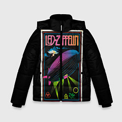 Куртка зимняя для мальчика Led Zeppelin: Angel Poster, цвет: 3D-черный