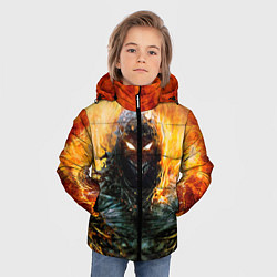 Куртка зимняя для мальчика Disturbed: Monster Flame, цвет: 3D-красный — фото 2