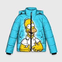 Куртка зимняя для мальчика Аппетит Гомера, цвет: 3D-светло-серый