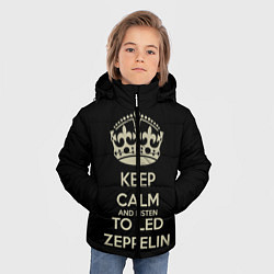 Куртка зимняя для мальчика Keep Calm & Led Zeppelin, цвет: 3D-светло-серый — фото 2