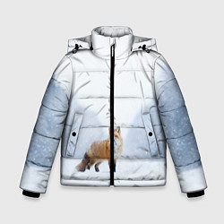 Зимняя куртка для мальчика Лиса на снегу
