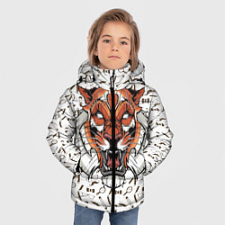 Куртка зимняя для мальчика Тигр-барбер, цвет: 3D-черный — фото 2