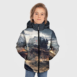 Куртка зимняя для мальчика Танк, цвет: 3D-черный — фото 2