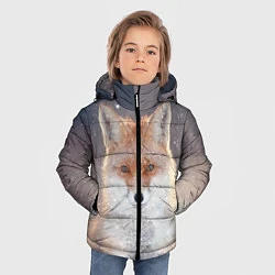 Куртка зимняя для мальчика Лисьи глазки, цвет: 3D-черный — фото 2