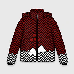 Куртка зимняя для мальчика Твин Пикс: Минимализм, цвет: 3D-красный