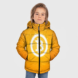 Куртка зимняя для мальчика Bitcoin Orange, цвет: 3D-светло-серый — фото 2