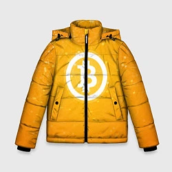 Куртка зимняя для мальчика Bitcoin Orange, цвет: 3D-красный