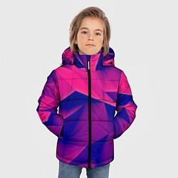 Куртка зимняя для мальчика Violet polygon, цвет: 3D-черный — фото 2