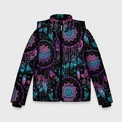 Куртка зимняя для мальчика Ловцы снов, цвет: 3D-черный