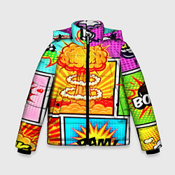 Куртка зимняя для мальчика Pop Art, цвет: 3D-черный