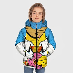 Куртка зимняя для мальчика Homer with donut, цвет: 3D-красный — фото 2