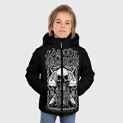 Куртка зимняя для мальчика Amon Amarth: Trio Skulls, цвет: 3D-светло-серый — фото 2