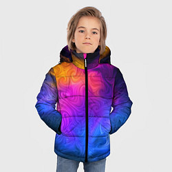 Куртка зимняя для мальчика Узор цвета, цвет: 3D-светло-серый — фото 2