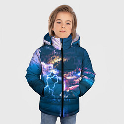 Куртка зимняя для мальчика Извержение вулкана, цвет: 3D-светло-серый — фото 2