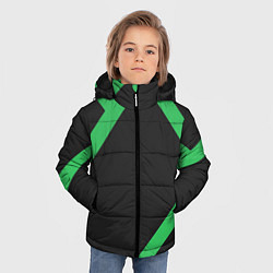 Куртка зимняя для мальчика Диагонали, цвет: 3D-черный — фото 2