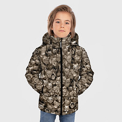 Куртка зимняя для мальчика Зомби котики, цвет: 3D-черный — фото 2
