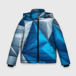Куртка зимняя для мальчика Ледяная Абстракция, цвет: 3D-черный