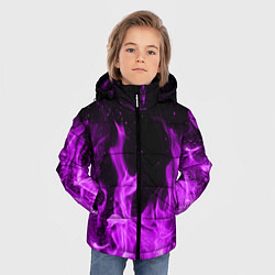 Куртка зимняя для мальчика Фиолетовый огонь, цвет: 3D-черный — фото 2