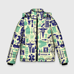 Куртка зимняя для мальчика Медицина, цвет: 3D-светло-серый